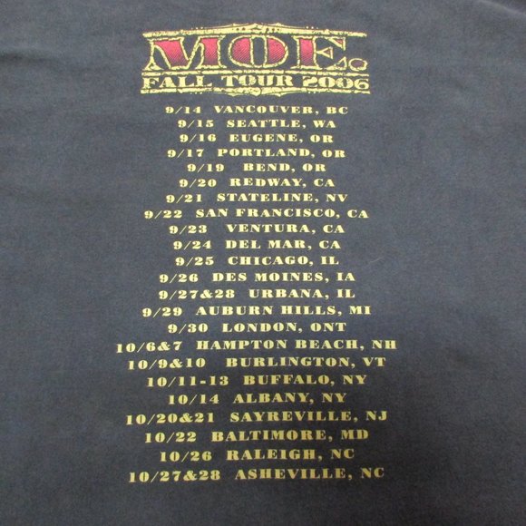 Moe Fall Tour 2006 T-Shirt Men's Size Large Black - Picture 4 of 8